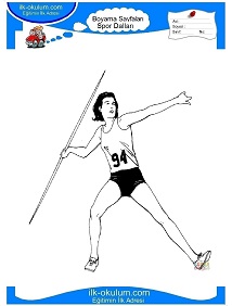 Çocuklar İçin Atletizm Boyama Sayfaları 